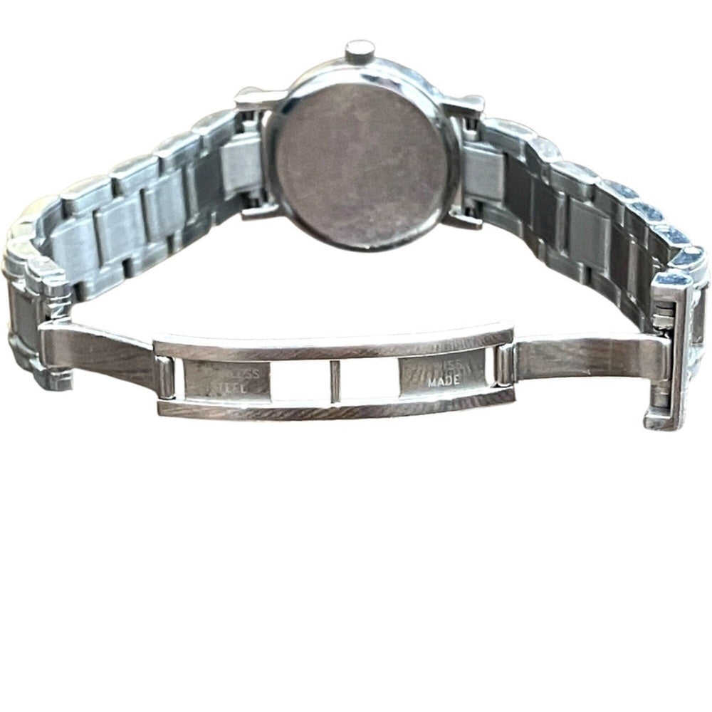 Tiffany & Co. Atlas watch, total weight 53.6g, stainless steel, quartz movement, black dial — Good