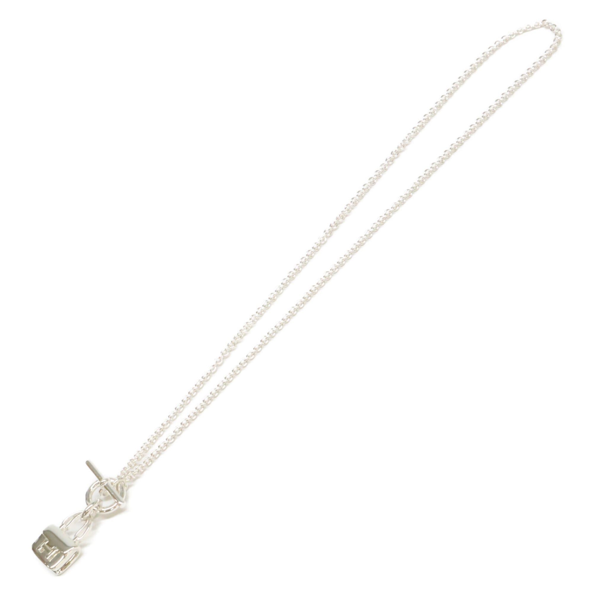 HERMES (Hermes) Newly polished, 2023 model, Ag925 Amulette Constance necklace, silver, women's — Like New