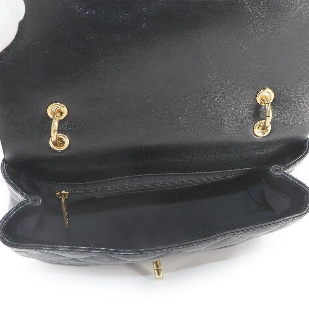 Chanel Matelasse 2-way Handbag/Shoulder Bag, Leather, Black, Gold Hardware — Like New