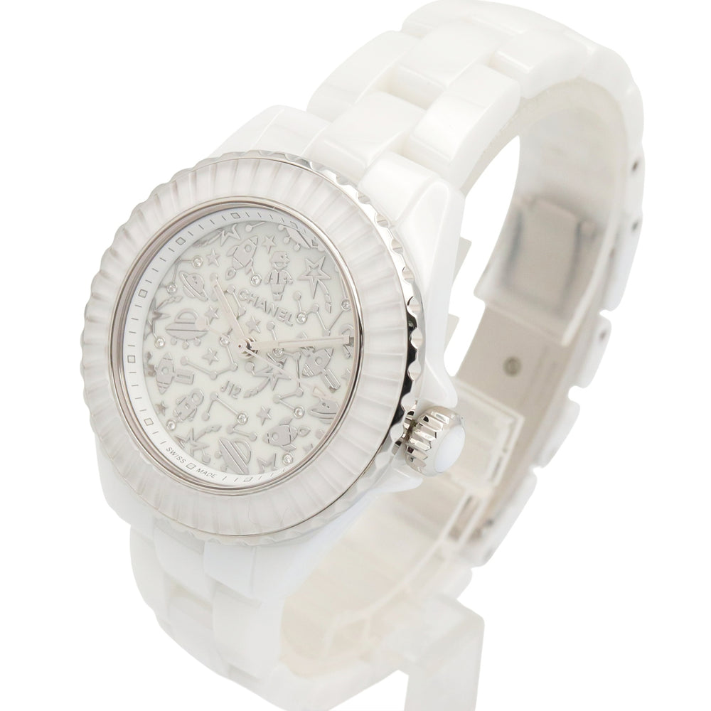 Chanel J12 Cosmic Ceramic Watch for Women, White (H7990) — Very Good