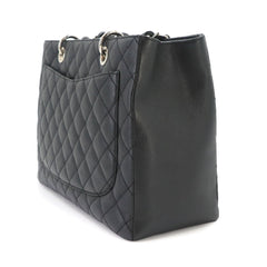 Chanel Matelasse Grand Chain Tote Handbag GST Caviar Leather Black A50995 — Like New