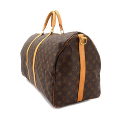 Louis Vuitton Keepall Bandouliere 55 Monogram 2-way Boston Shoulder Handbag M41414 — Like New