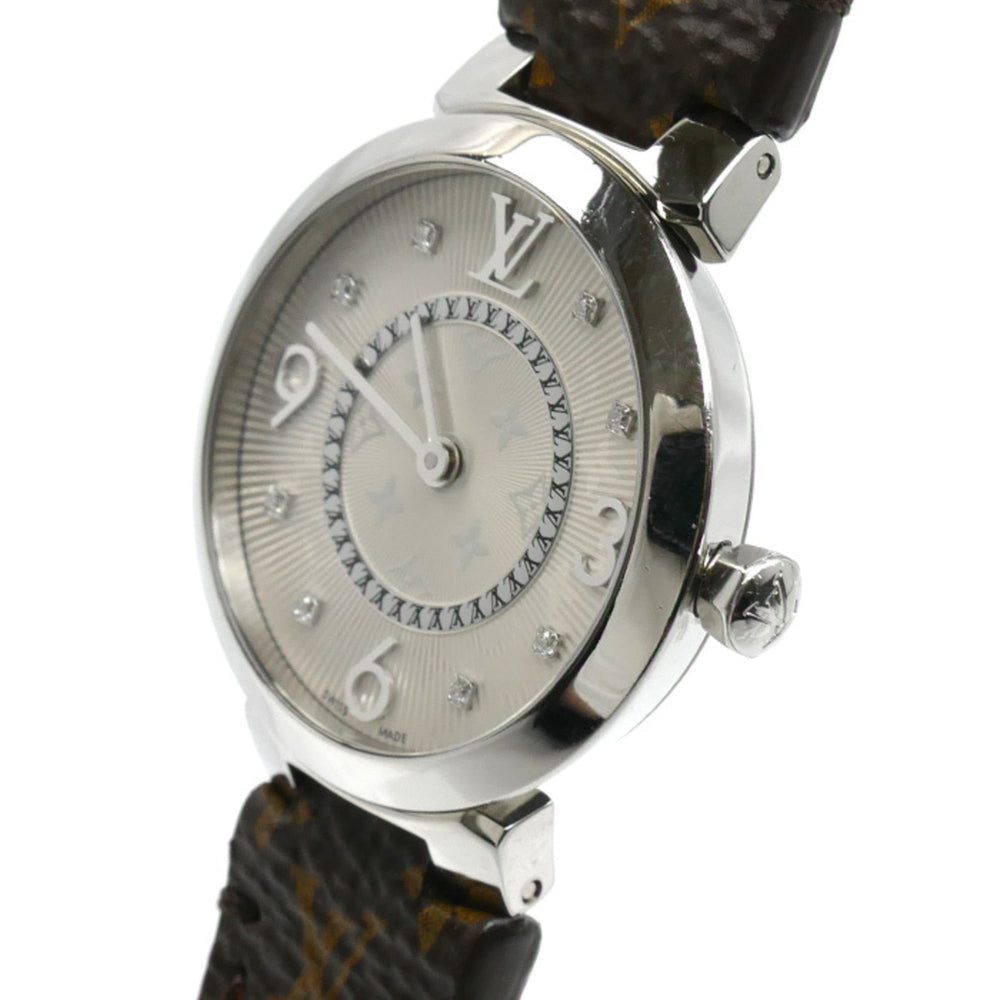 LOUIS VUITTON Tambour Slim 8PD Watch, Battery Operated, Q12MG, Women's — Very Good