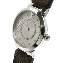 LOUIS VUITTON Tambour Slim 8PD Watch, Battery Operated, Q12MG, Women's — Very Good