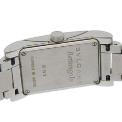 Bulgari BVLGARI Rettangolo RT39S Square White Dial Stainless Steel Quartz Battery Operated Women's Watch Approx. 38mm (height) x 21mm (width) — Good