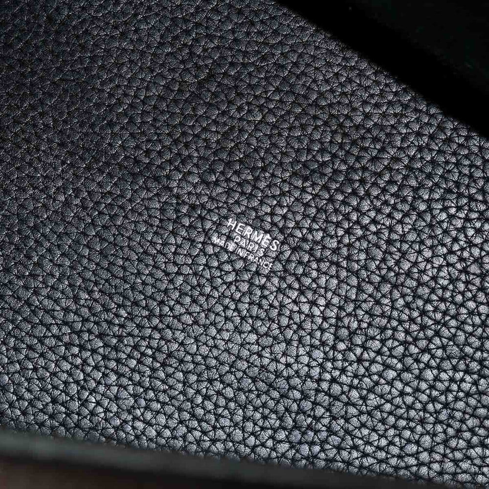 Hermes Picotin MM Handbag, Taurillon Clemence Leather, Black, Silver Hardware — Like New