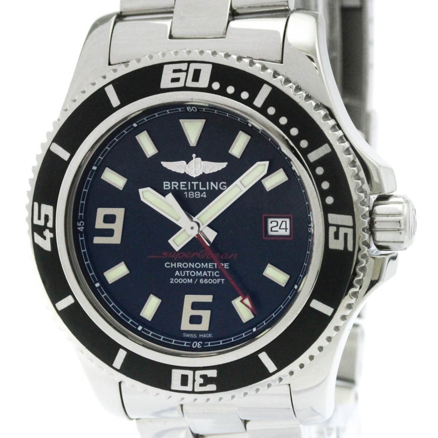 BREILING Superocean 44 Steel Automatic Mens Watch A17391 Polished