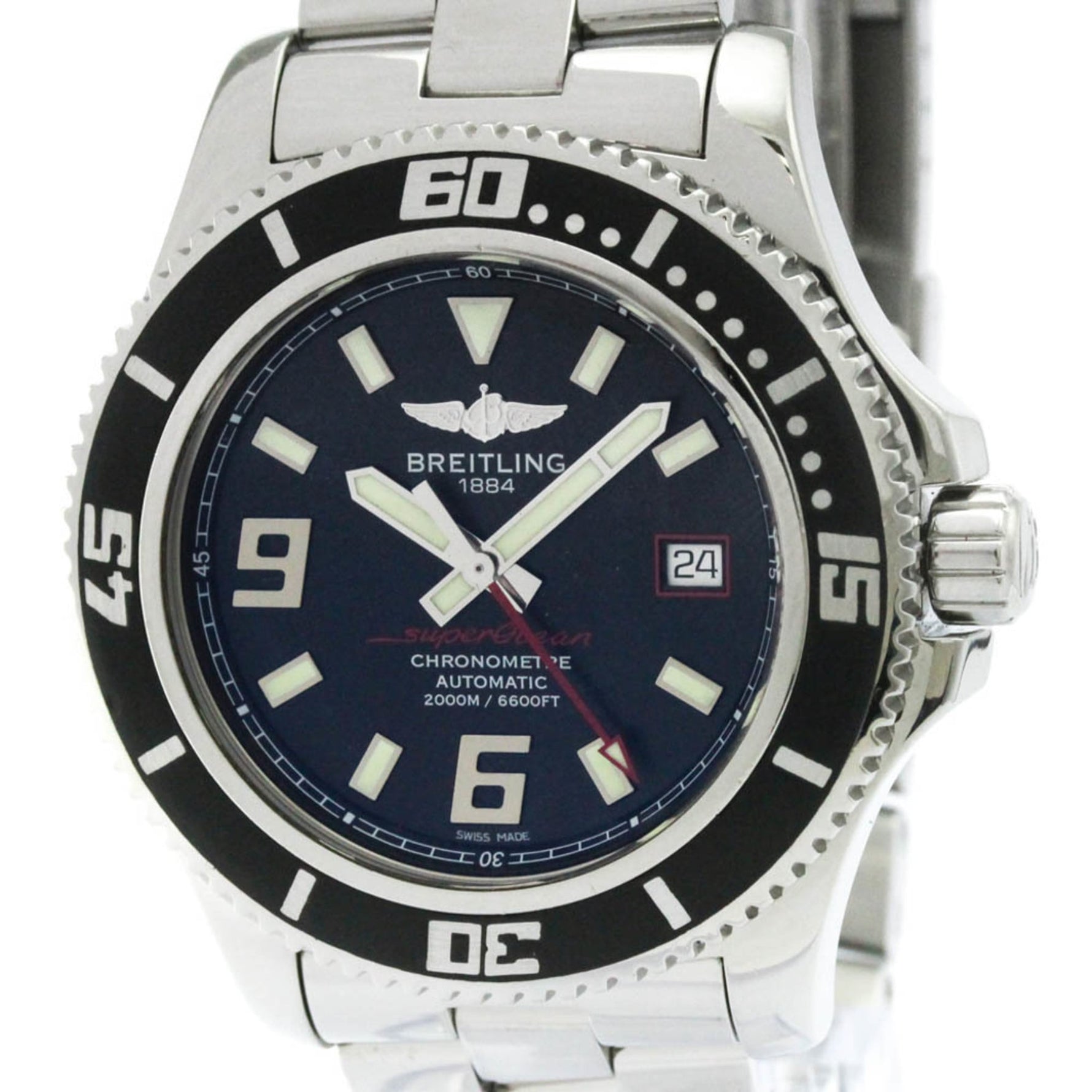 BREILING Superocean 44 Steel Automatic Mens Watch A17391 Polished