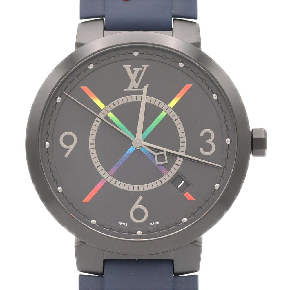 Louis Vuitton Tambour Slim Rainbow QA113Z SS Quartz Watch — Good