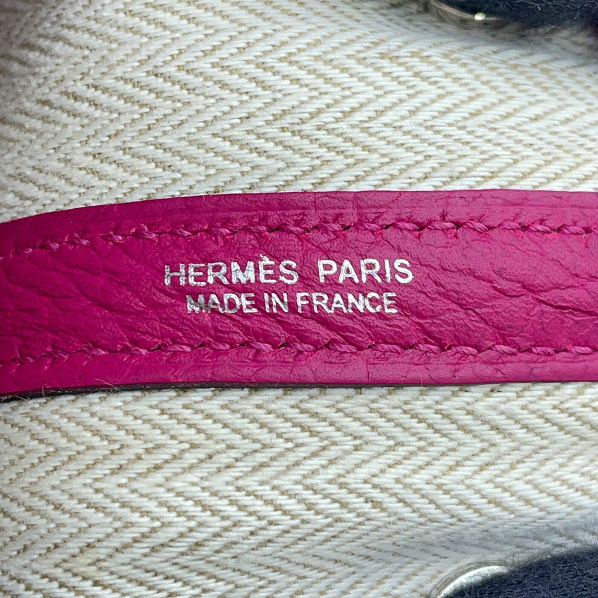 Hermes Garden TPM Tote Bag, Rose Purple, Negonda Leather, C Stamp, HERMES Party, Garden, Handbag, Women's — Like New