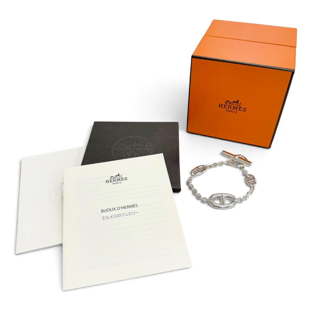 HERMES Chaine d'Ancre Farandole Bracelet, LG AG925 Silver, Made in France, 2024 Model, Weight: 25.7g, Women's — Like New