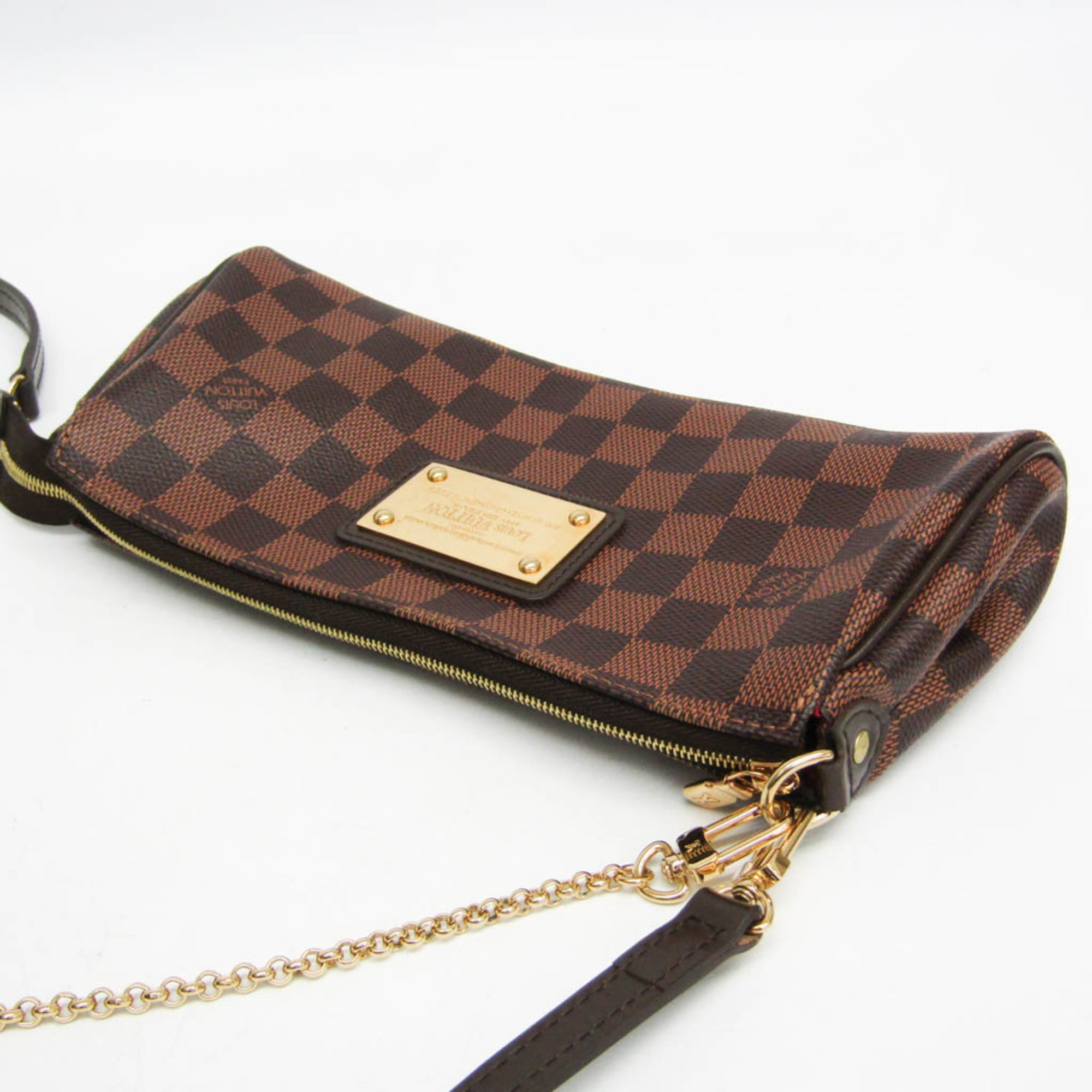 Louis Vuitton Damier Eva N55213 Women's Handbag,Shoulder Bag Brown,Ebene — Like New
