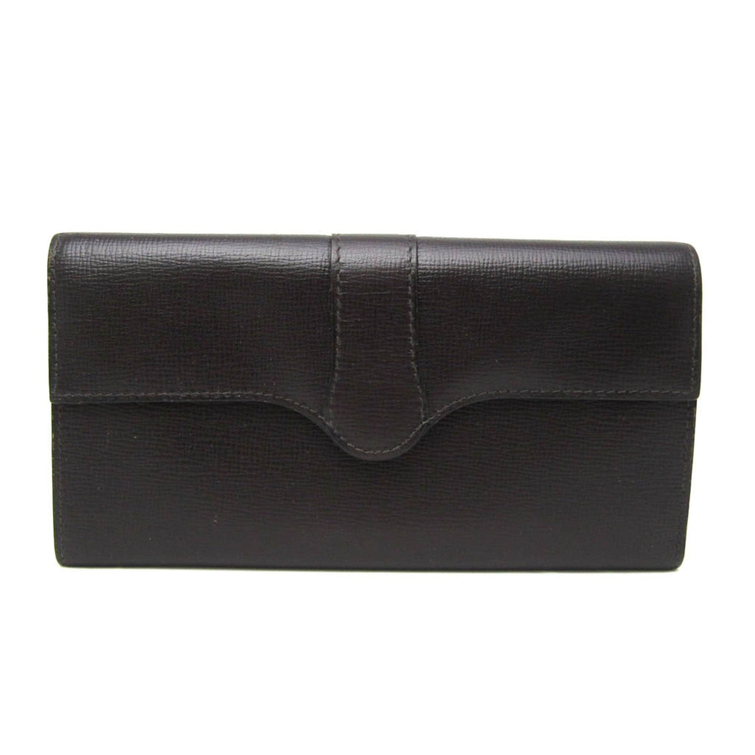 Valextra Punch Long Wallet With Coin Purse/3 Cards V9U14 Women,Men  Calfskin Long Wallet (bi-fold) Dark Brown