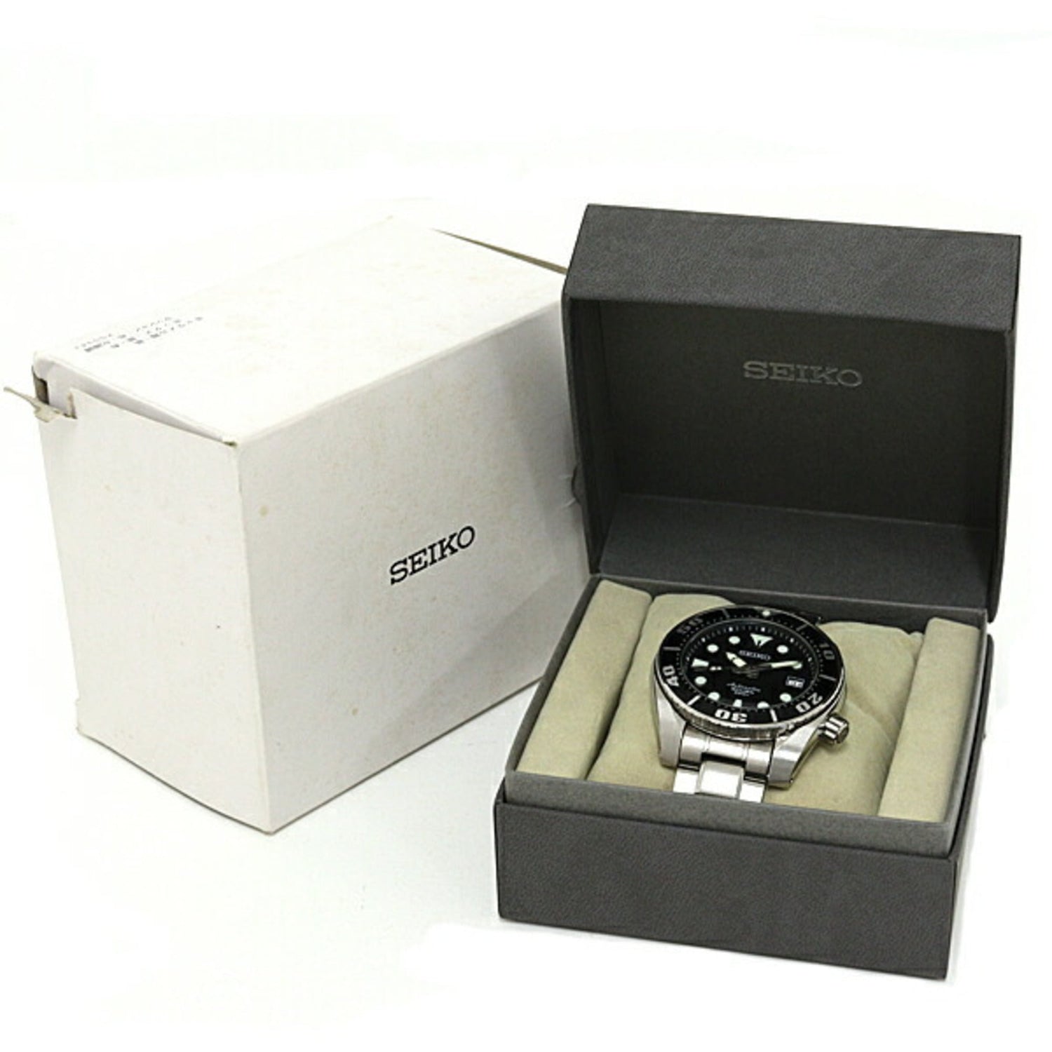 SEIKO Sumo Prospex Diver Scuba 200m Men's Watch Black 6R15-00G0 Dial Automatic