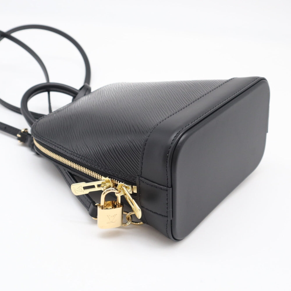 LOUIS VUITTON Epi Alma Backpack M25103 with Straps, Black, Women's — New - Store Return
