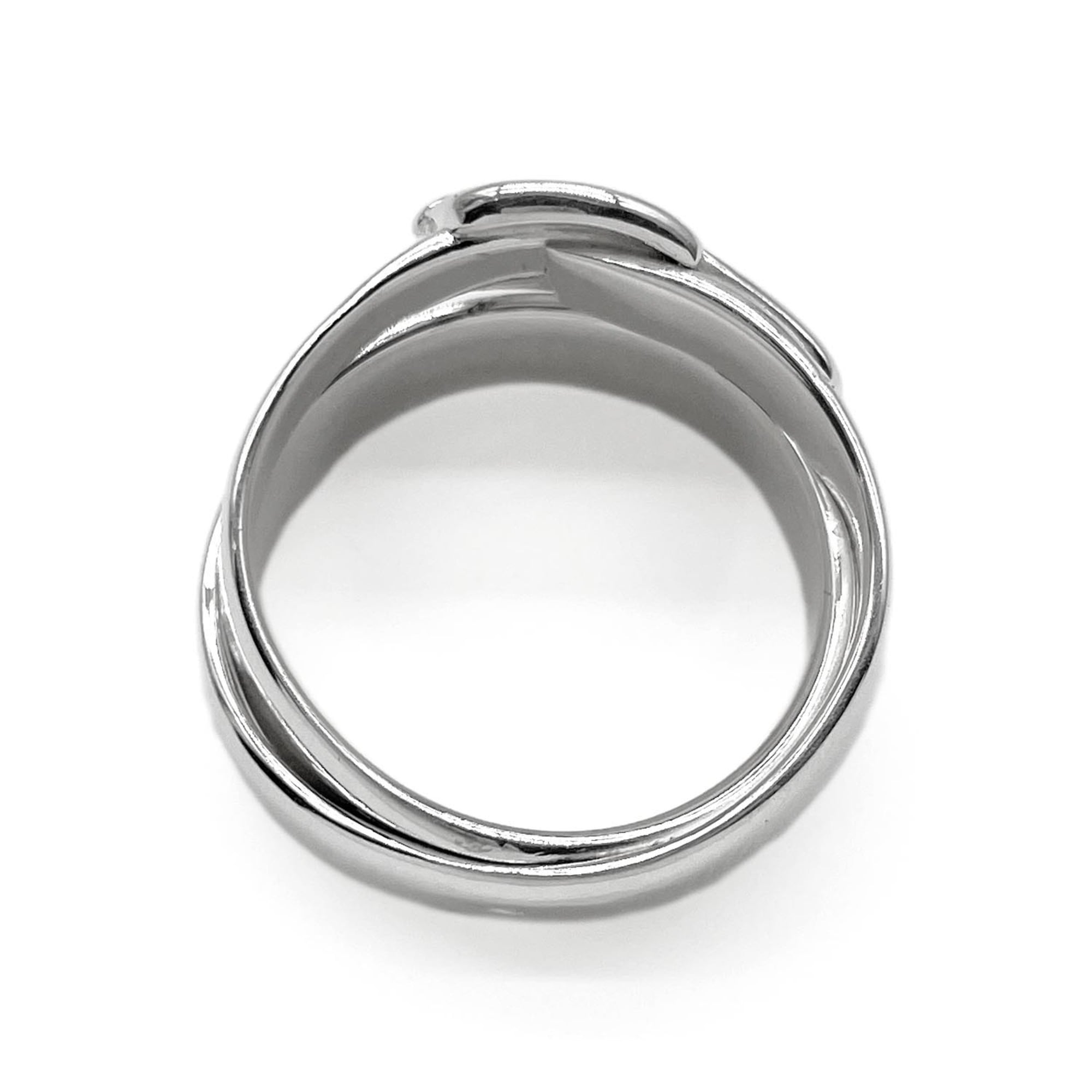 HERMES Double True Ring, SV925 7826, Silver, Women's — Like New