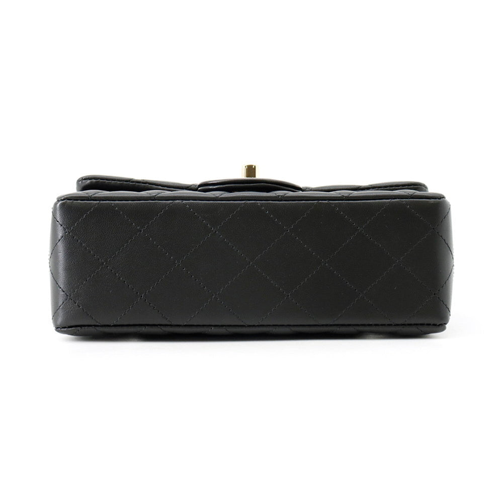 Chanel Chain Shoulder Bag Matelassé Coco Mark Lambskin A69900 CHANEL Black Handbag Women's — Like New