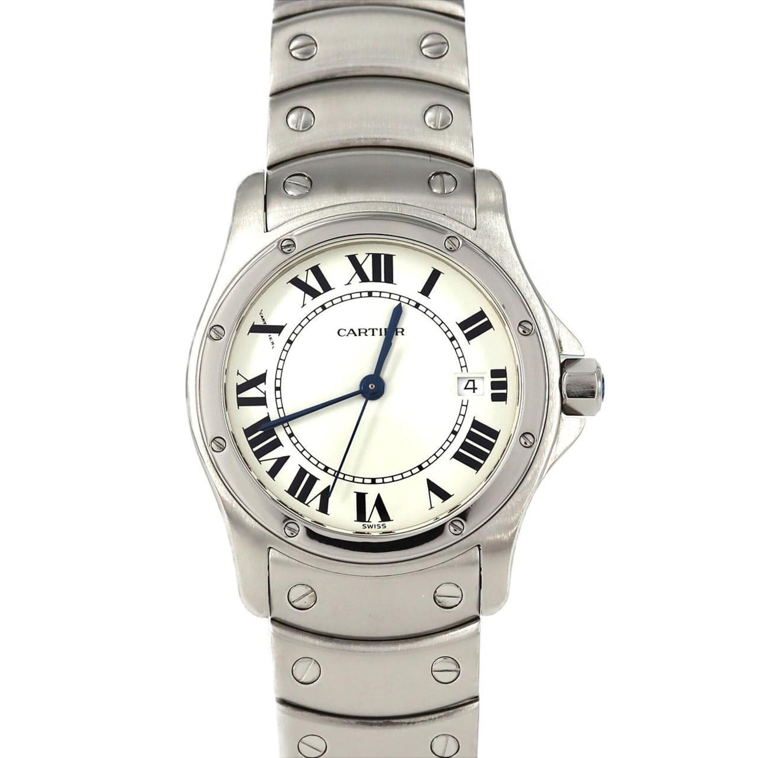 Cartier Santos Round MM W20027K1 SS Quartz Watch