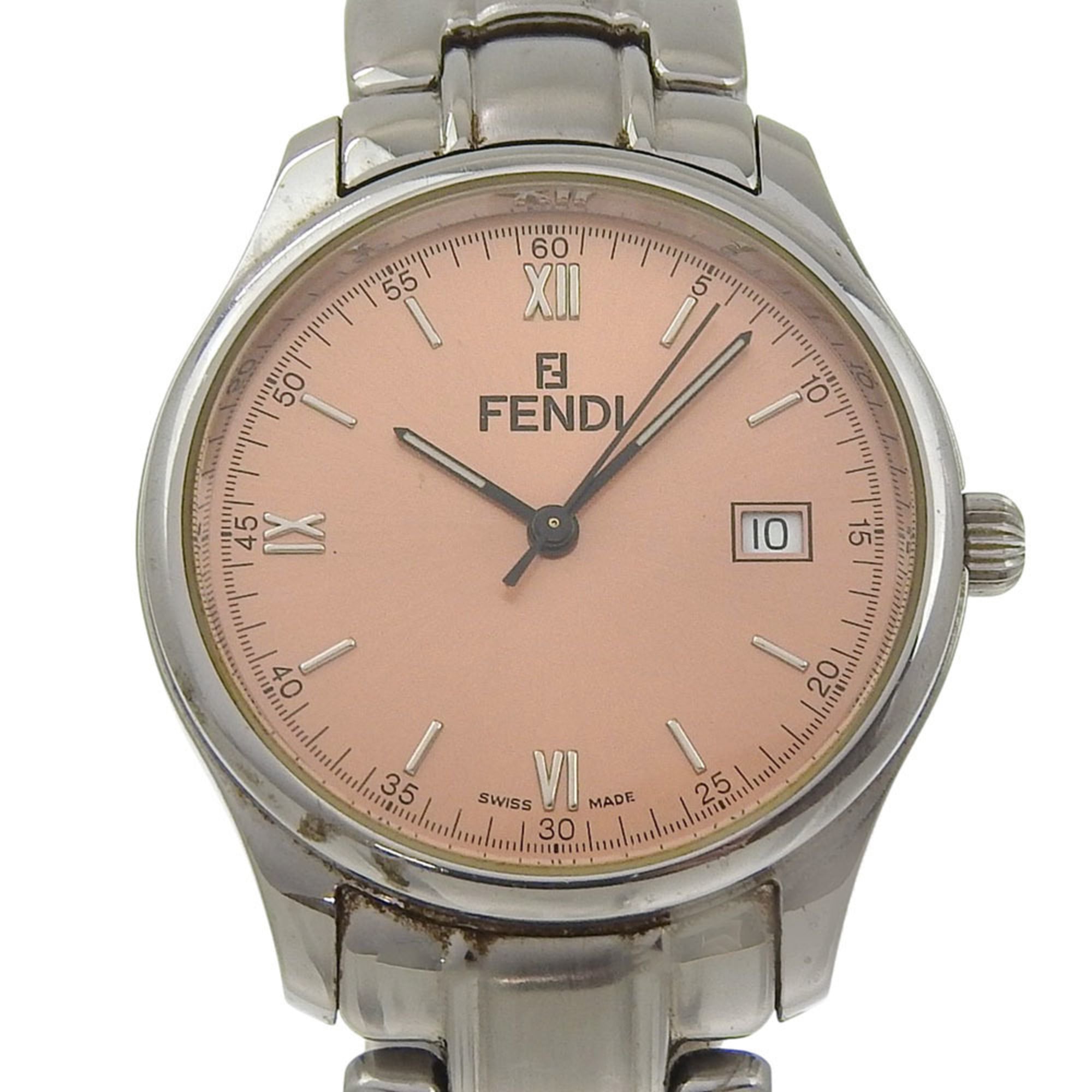 Fendi Olologi Women's Watch 210G Stainless Steel Quartz Analog Bronze Dial — Good