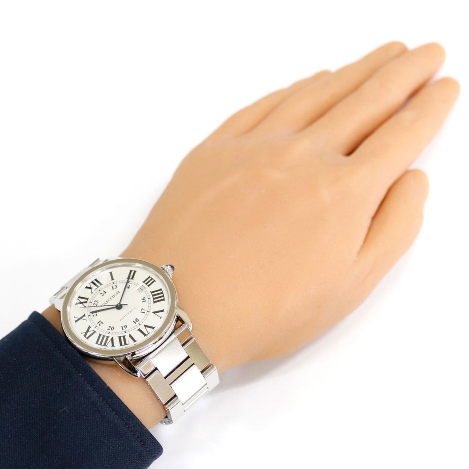 Cartier Ronde Solo XL Wristwatch, Stainless Steel, W6701011 (3802), Automatic Winding, Overhauled, Polished, Men's Watch, CARTIER