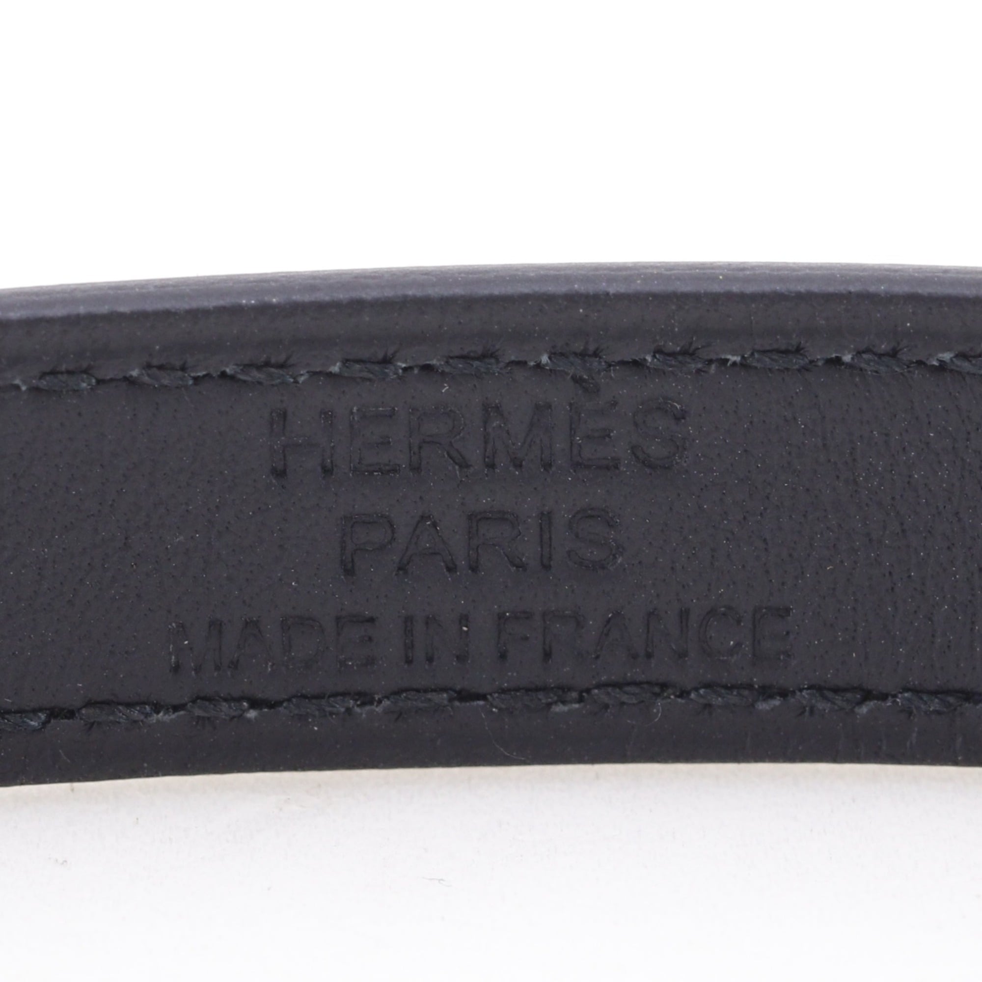 Hermes Kelly Bracelet Double Tour, Monochrome Chevre Leather, 2024 Model, Black, Approx. 18.2g, Women's — Like New