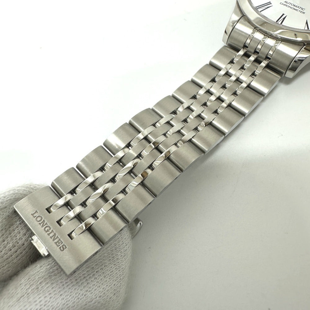 LONGINES L2.820.4.11.6 Watch, Record Chronometer, Automatic, Date, Stainless Steel, Men's, Silver — Very Good