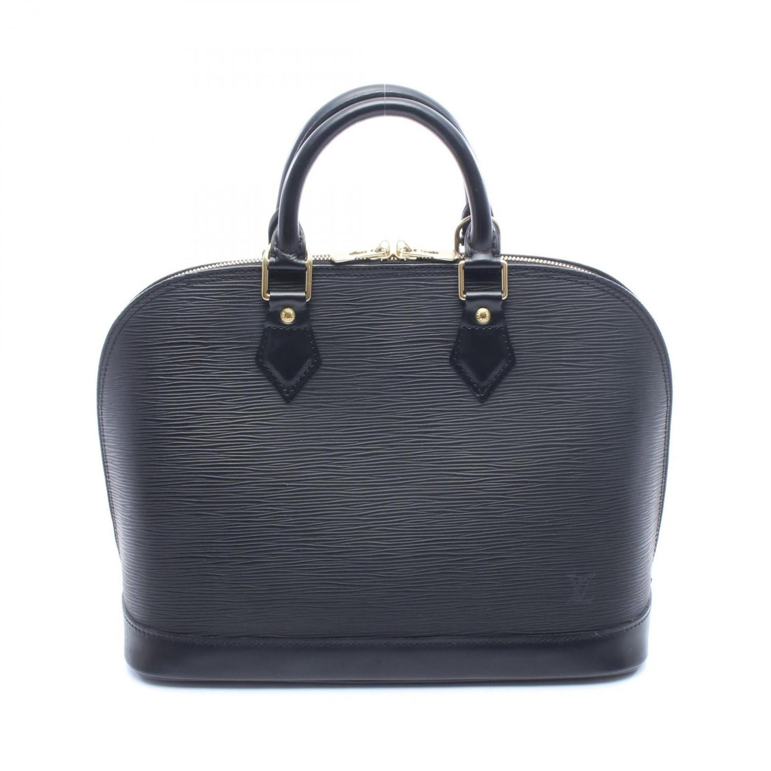 Louis Vuitton Alma Handbag, Leather, Epi Women's, Black, M52142