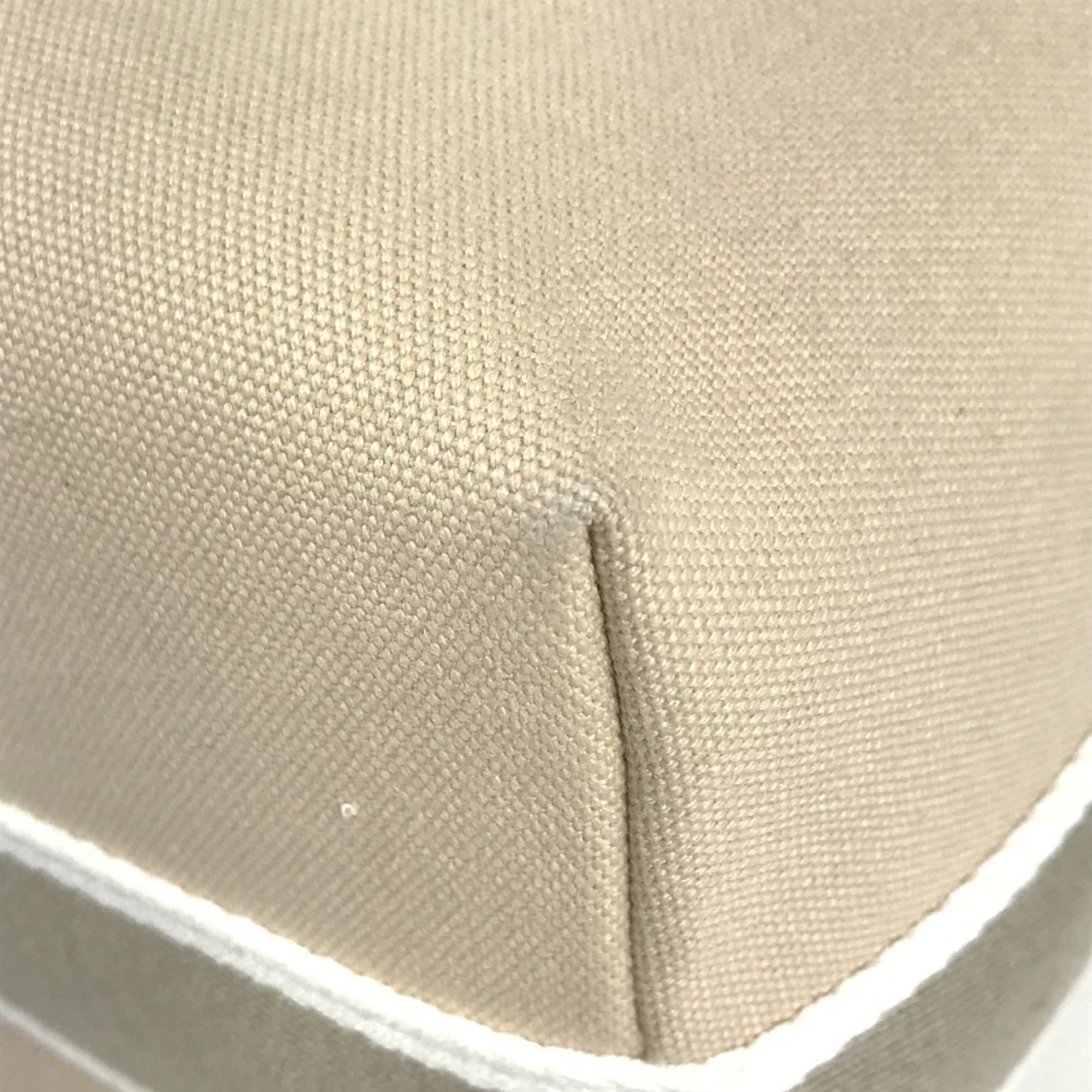 HERMES Brid a Black GM Bag, Pouch, Vanity Bag with H Logo, Cotton Handbag, Men's/Women's, Beige — Like New