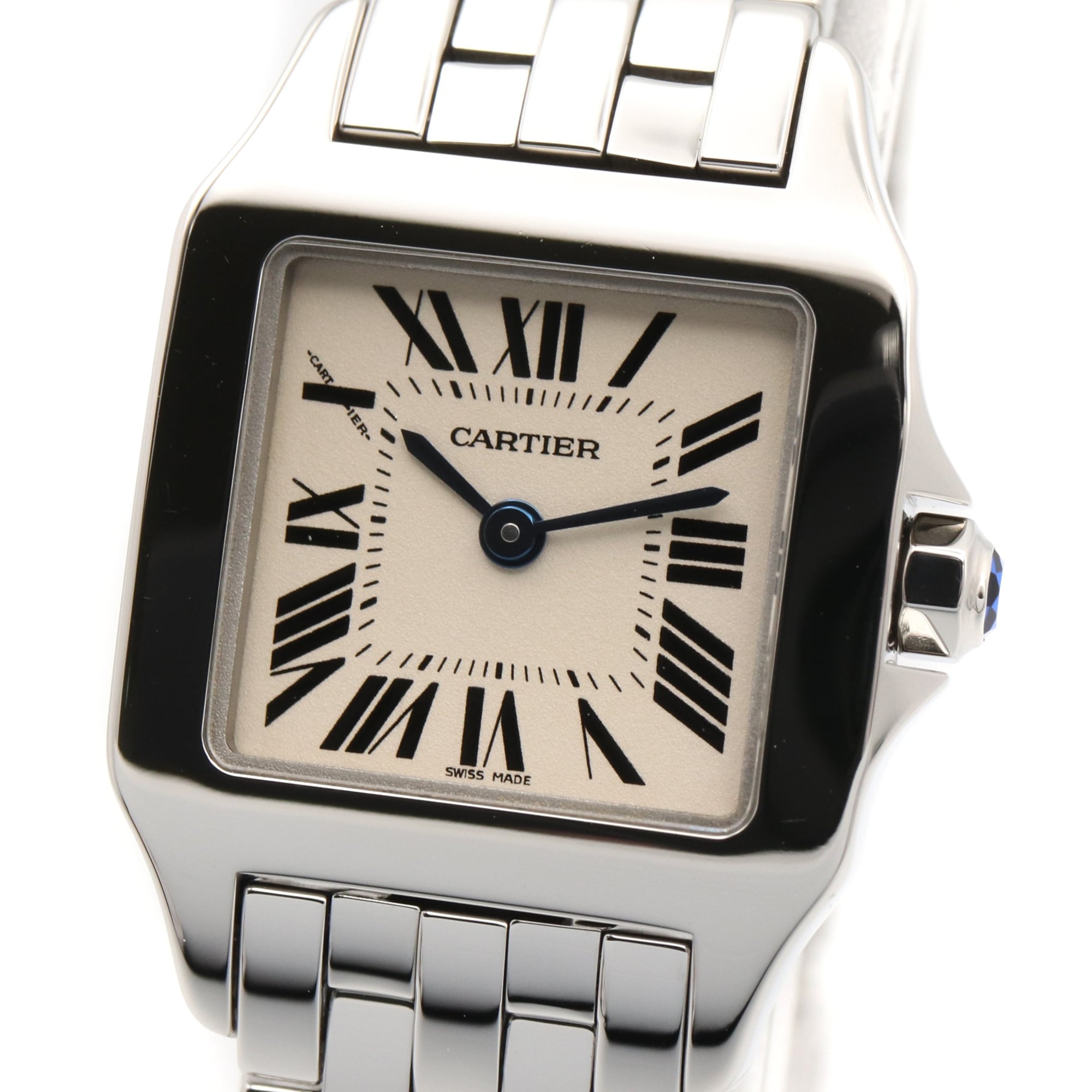 Cartier Santos Demoiselle SM Watch, Stainless Steel, Ladies, Ivory (W25064Z5) — Very Good