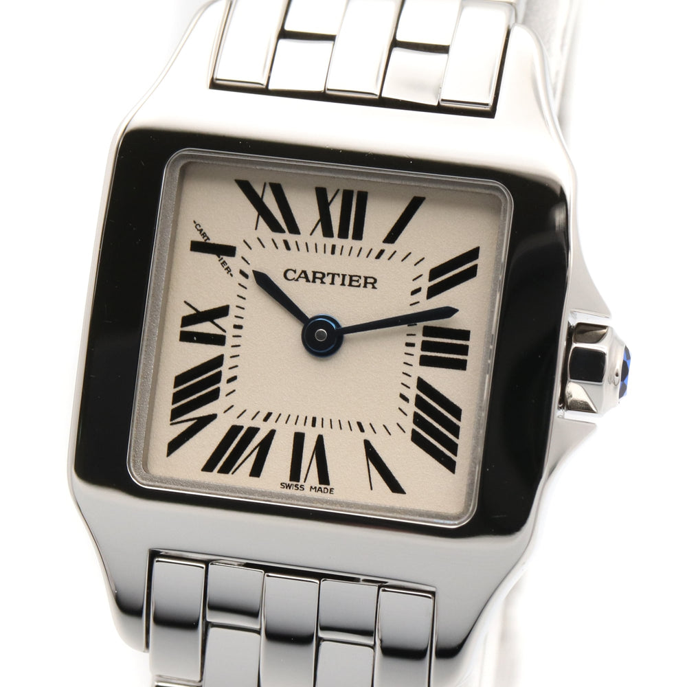 Cartier Santos Demoiselle SM Watch, Stainless Steel, Ladies, Ivory (W25064Z5) — Very Good