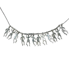BOTTEGA VENETA AG925 Long Necklace, Silver, Made in Italy, Weight 17.1g, Women's, Comes with Box and Dust Bag — Like New