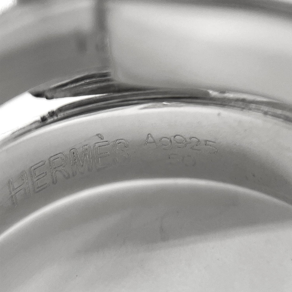 HERMES Double True Ring, SV925 7826, Silver, Women's — Like New