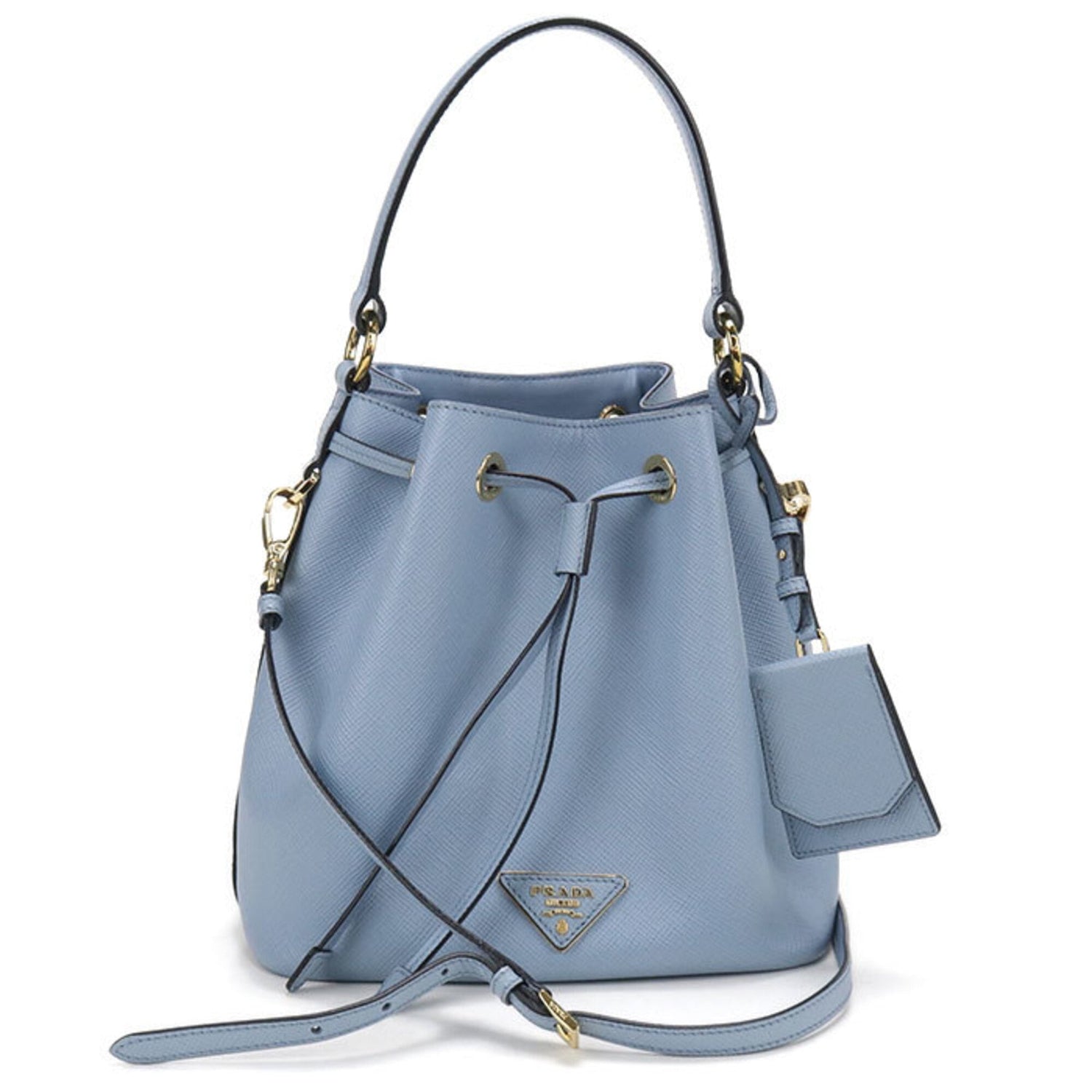 PRADA Prada handbag 1BE032 2WAY Saffiano leather women's blue
