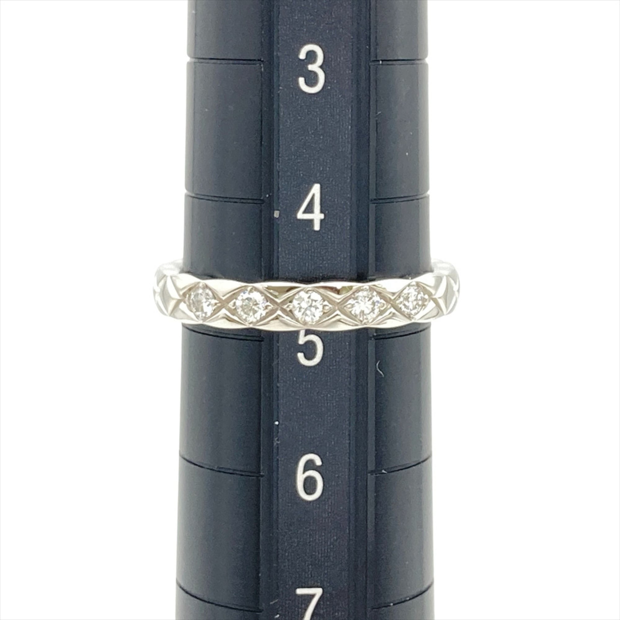 Chanel Coco Crush 5-Diamond Ring, Size 45, Platinum 950, 3.5g, Women's Ring — Like New