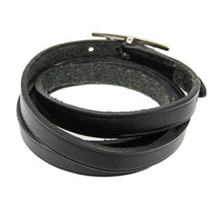 Hermes Hapi III Choker Leather,Metal Bangle Silver,Black — Like New