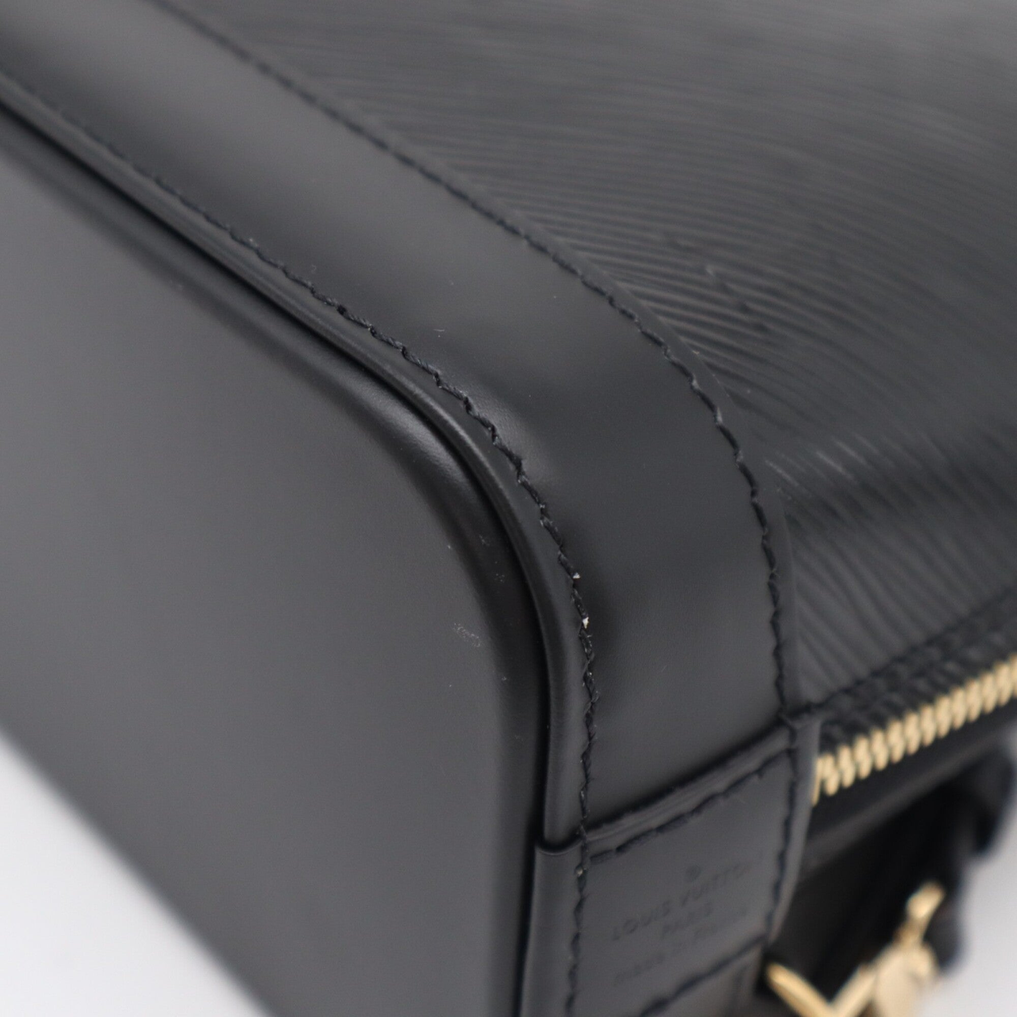 LOUIS VUITTON Epi Alma Backpack M25103 with Straps, Black, Women's — New - Store Return