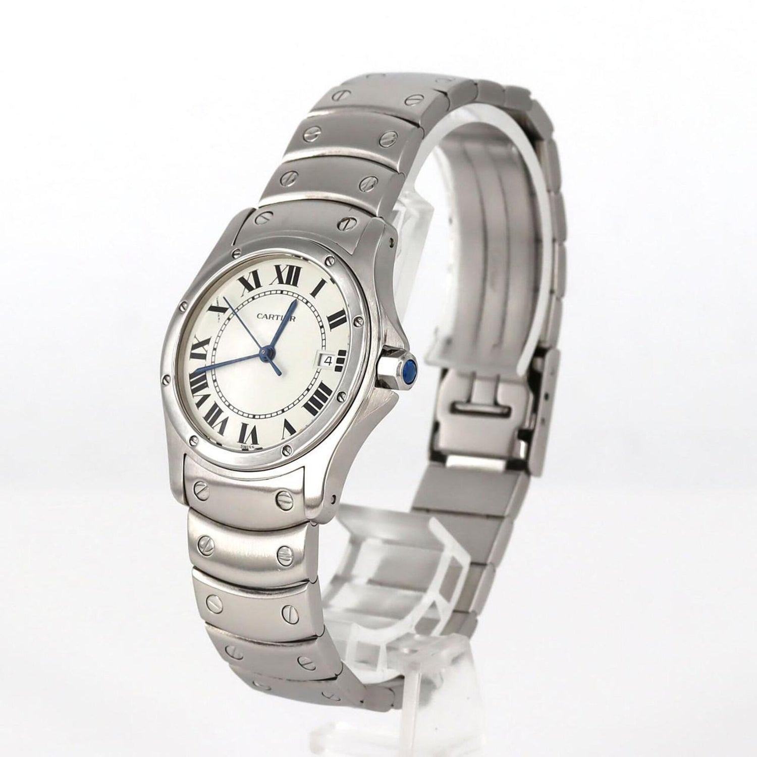 Cartier Santos Round MM W20027K1 SS Quartz Watch