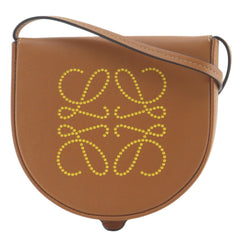 Loewe Heel Pouch Mini Shoulder Bag, Anagram Pattern, 102027, Leather, Brown, Women's — Like New