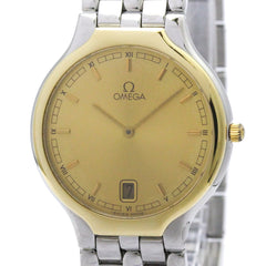 OMEGA De Ville K18 Gold Steel Quartz Mens Watch 196.0316 Polished — Very Good