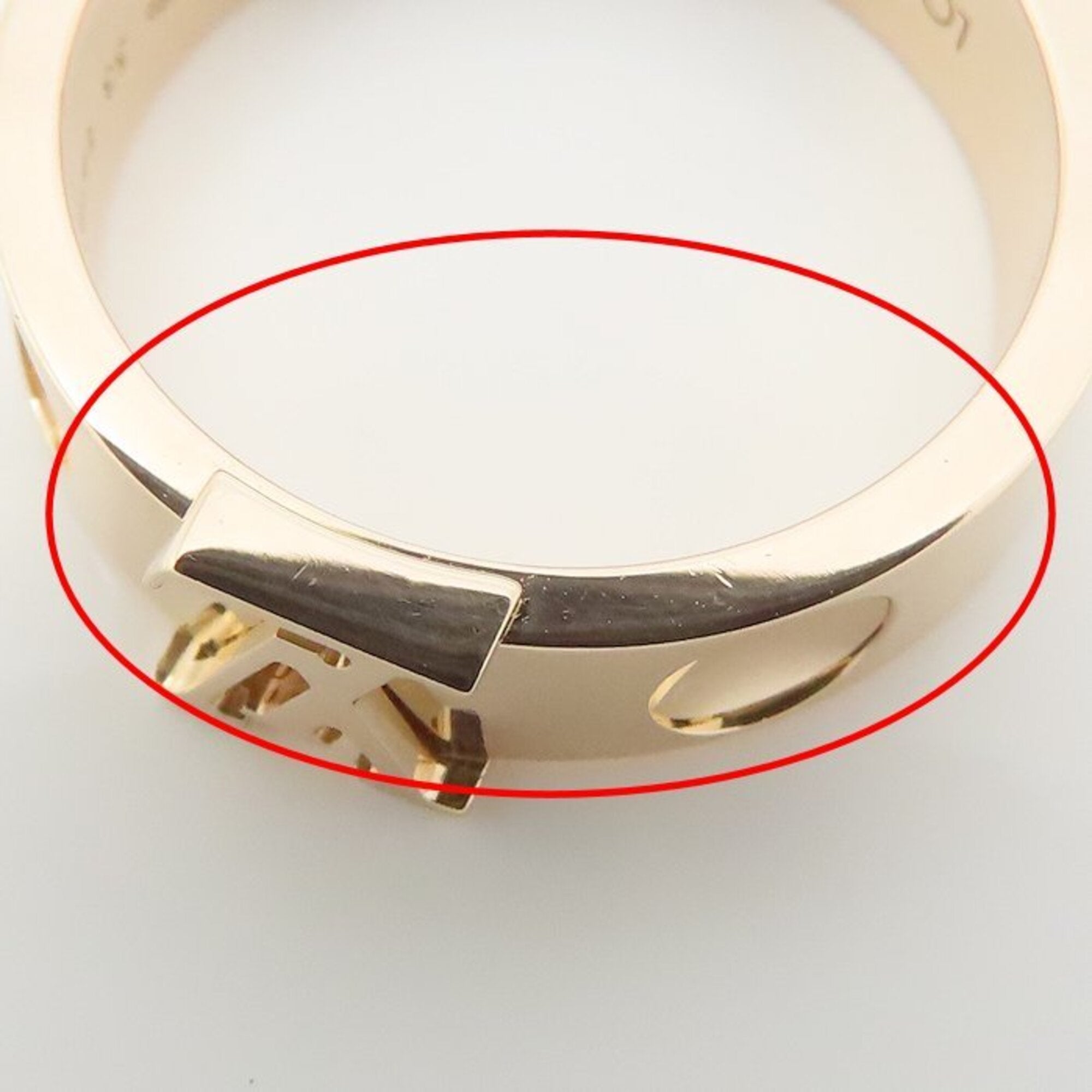 LOUIS VUITTON Louis Vuitton Empreinte LV Ring, Size #53, Women's, Q9K98A 295333 — Like New