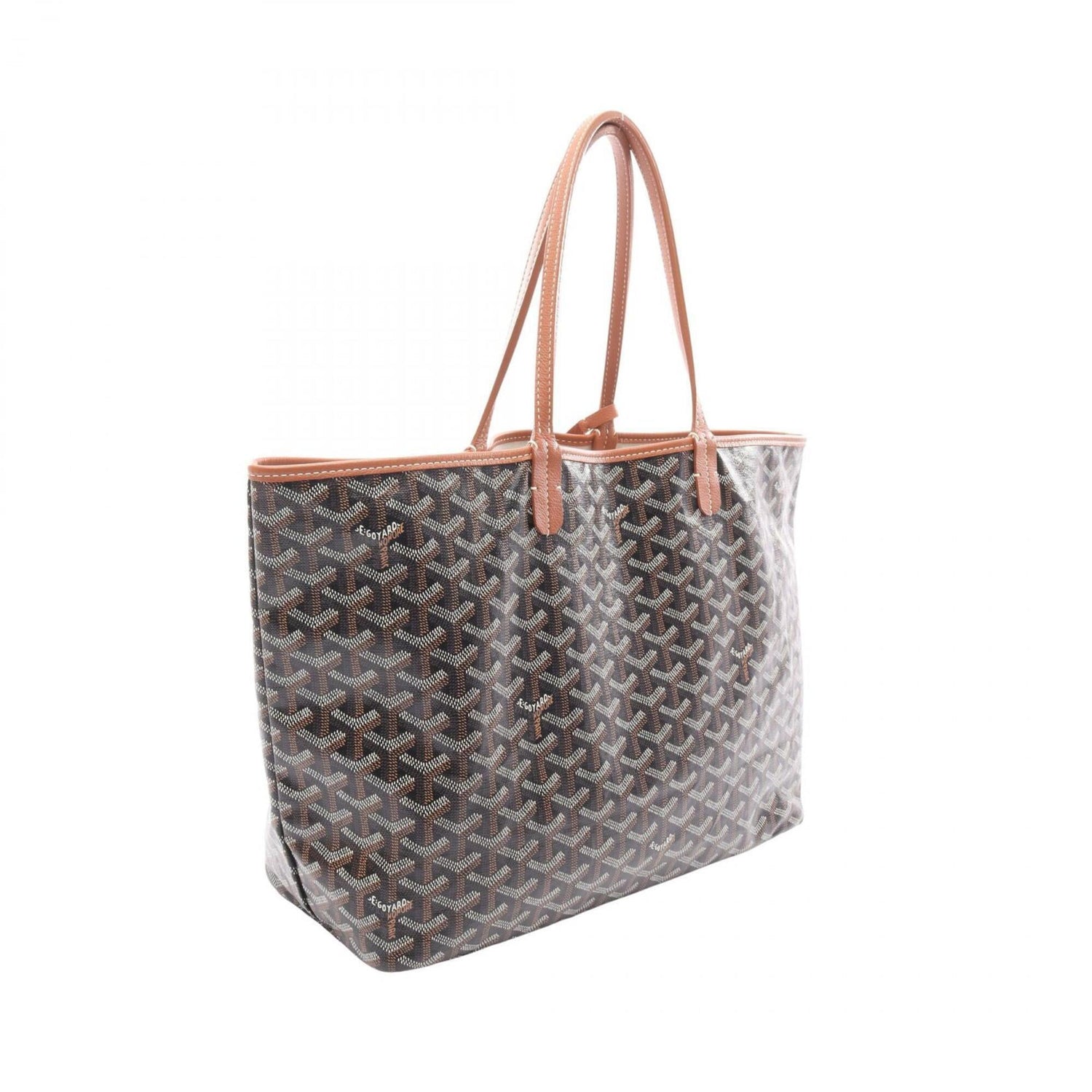 Goyard Saint Louis PM Tote Bag, Handbag, Coated Canvas Leather, Women's, Black, Brown, Multicolor