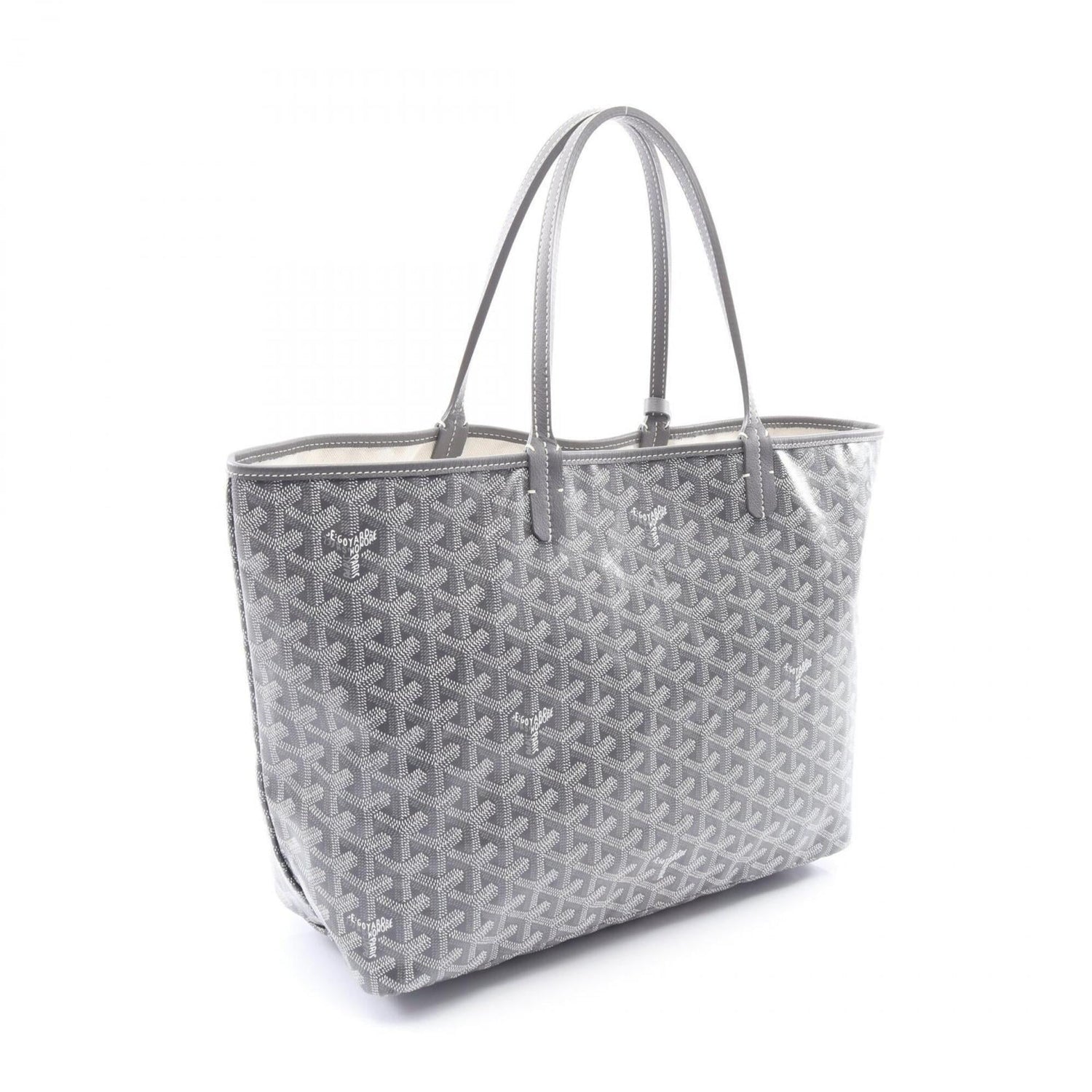 Goyard Saint Louis PM Tote Bag, Handbag, Coated Canvas Leather, Women's, Gray