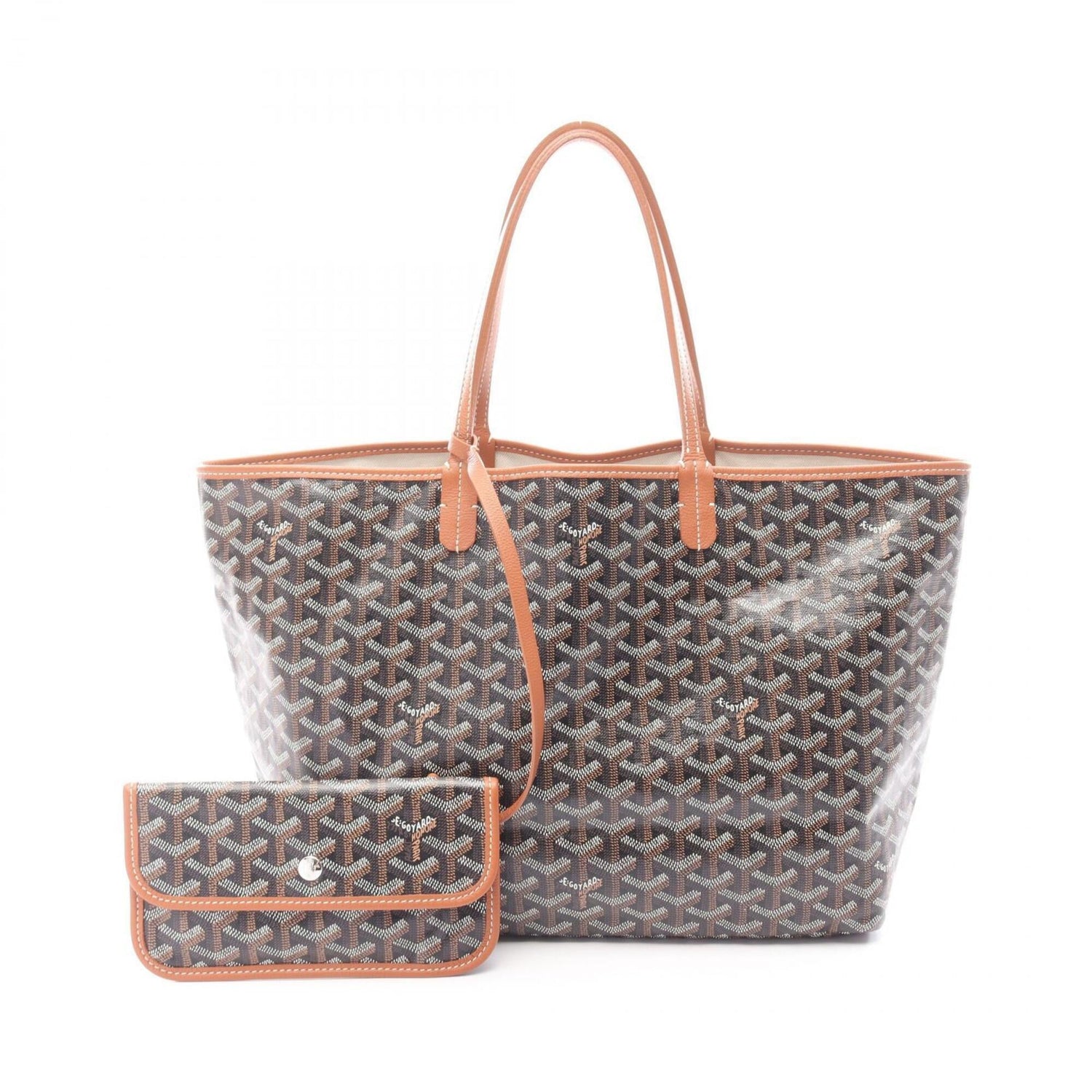 Goyard Saint Louis PM Tote Bag, Handbag, Coated Canvas Leather, Women's, Black, Brown, Multicolor