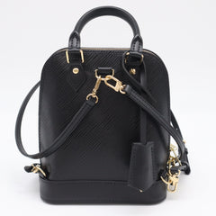 LOUIS VUITTON Epi Alma Backpack M25103 with Straps, Black, Women's — New - Store Return