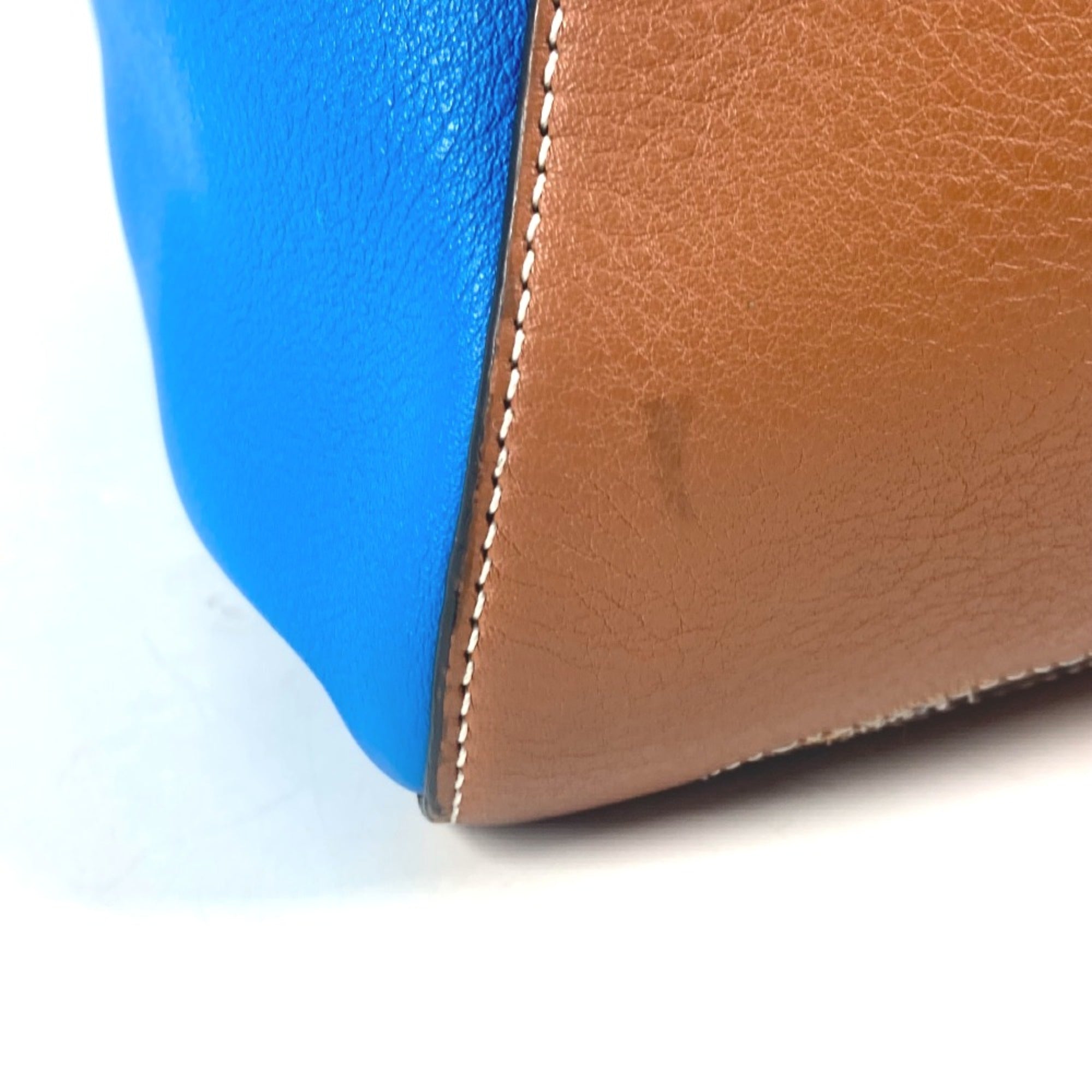 Loewe Bag Bicolor cross Shoulder Bag blue Brown — Like New