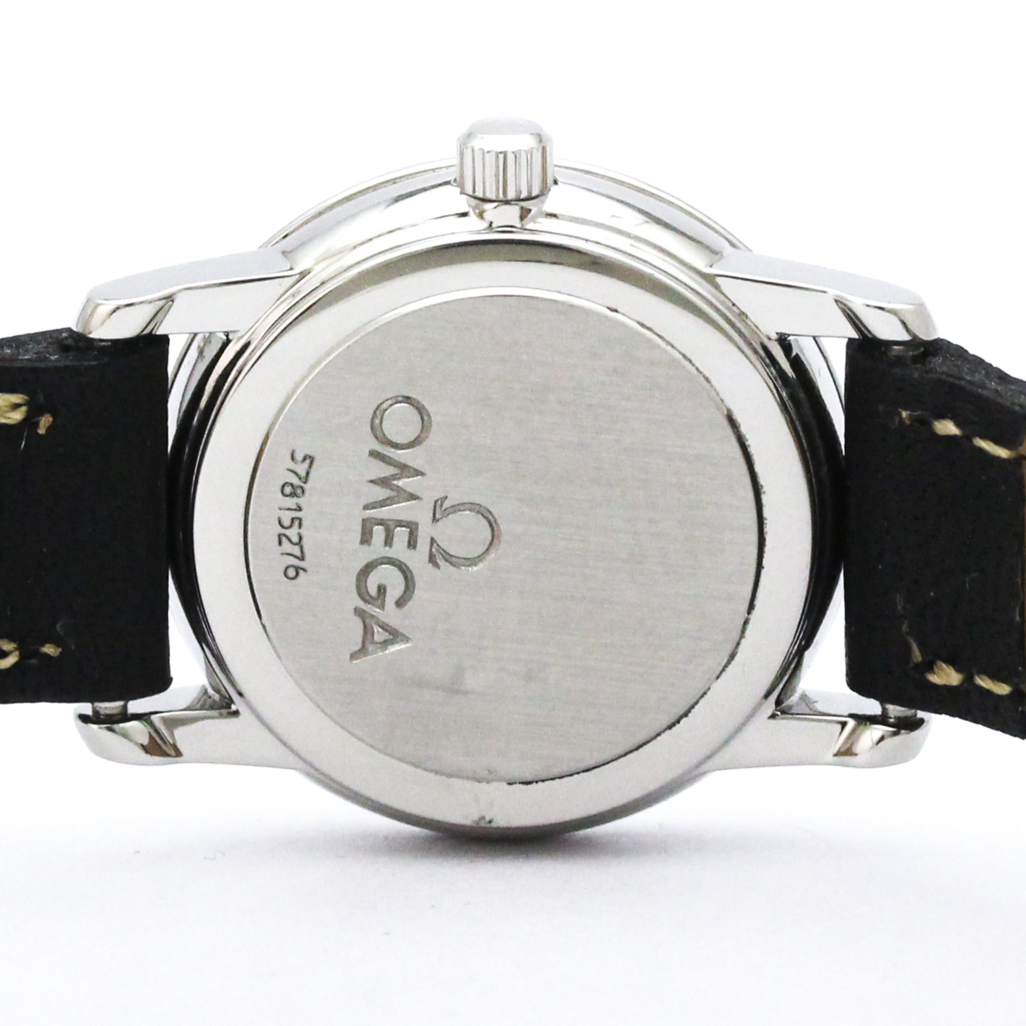 OMEGA De Ville Prestige Steel Leather Quartz Ladies Watch 4870.31.01 Polished — Very Good