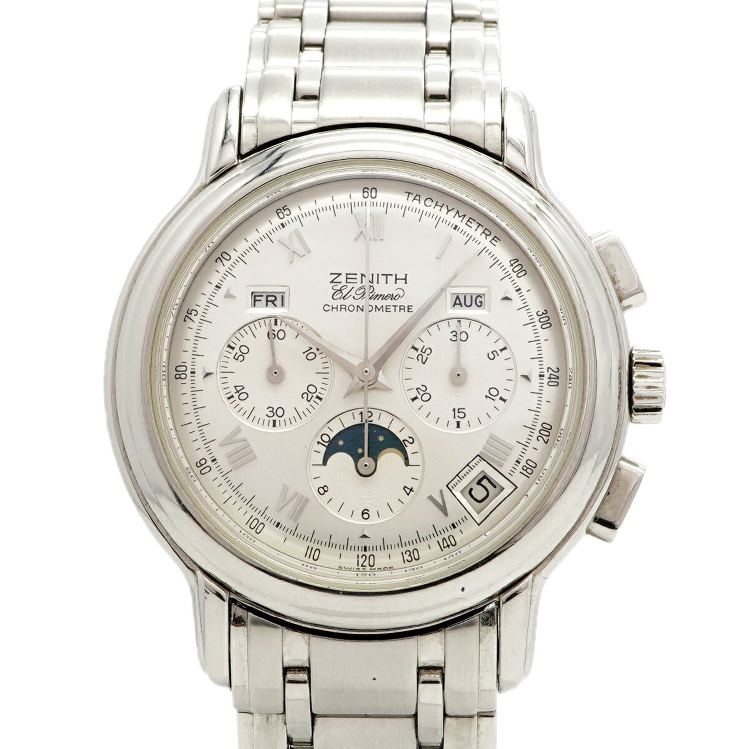 Zenith Chronomaster Triple Calendar Moonphase 02.0240.410 Silver Dial Men's Watch