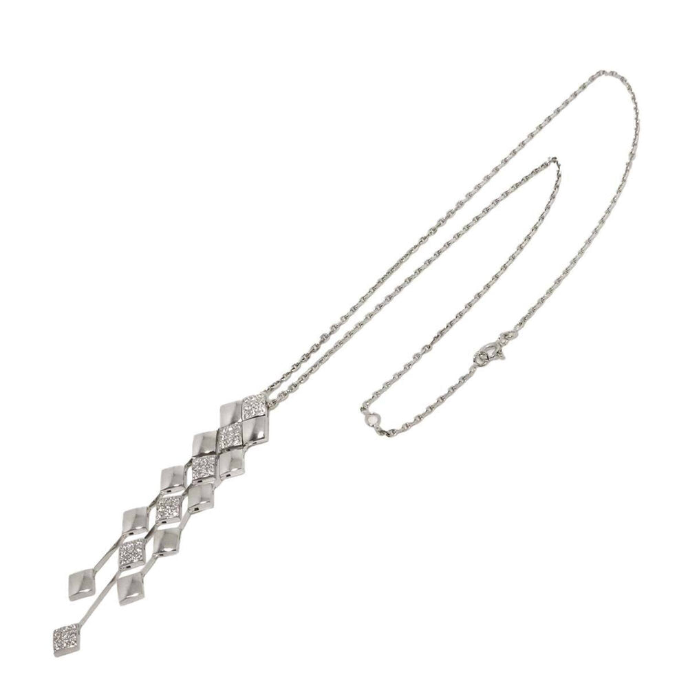 Chanel Matelassé Diamond Necklace, 40cm, 18K White Gold (750) — Like New