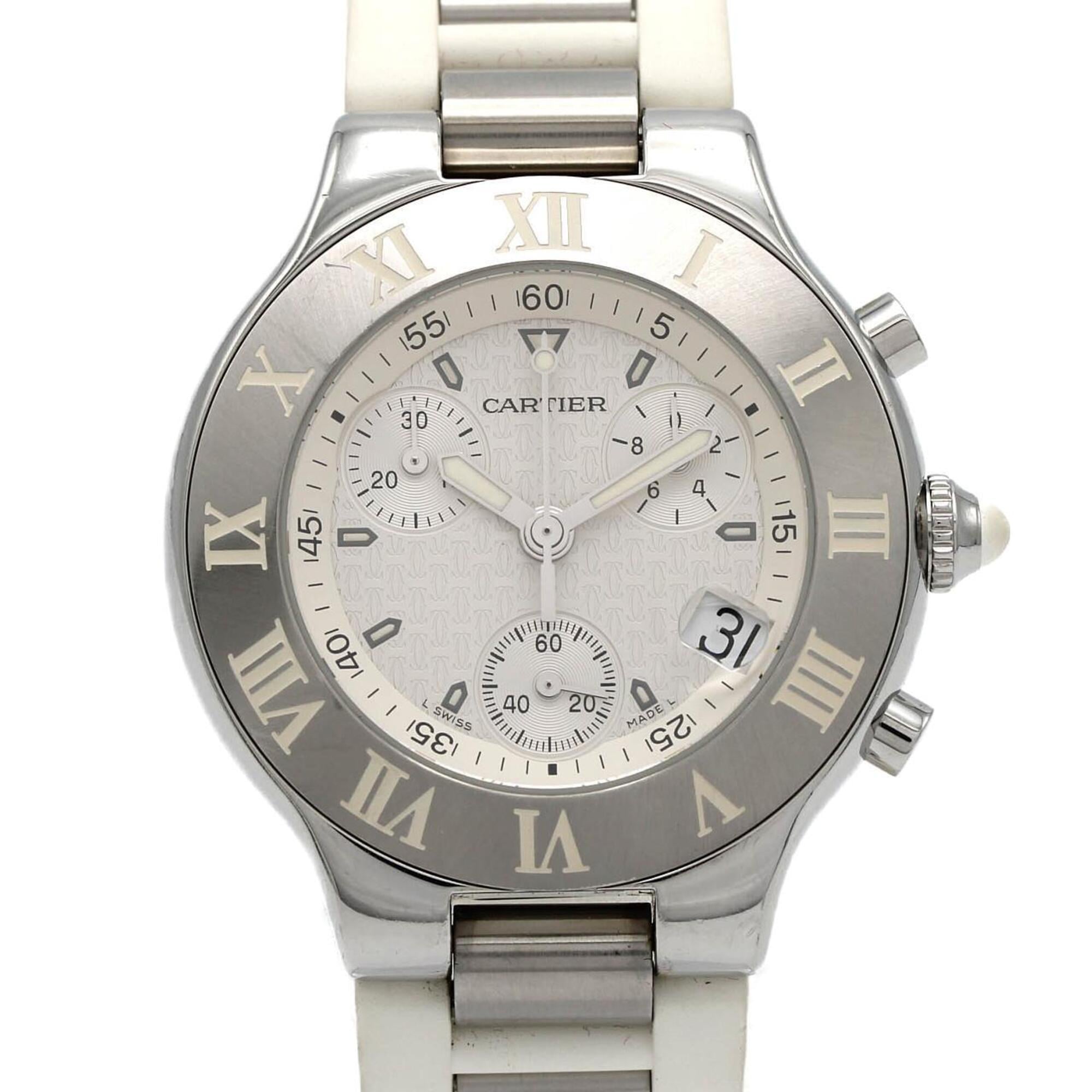 Cartier Chronoscaph LM W10184U2 SS Quartz Watch — Good