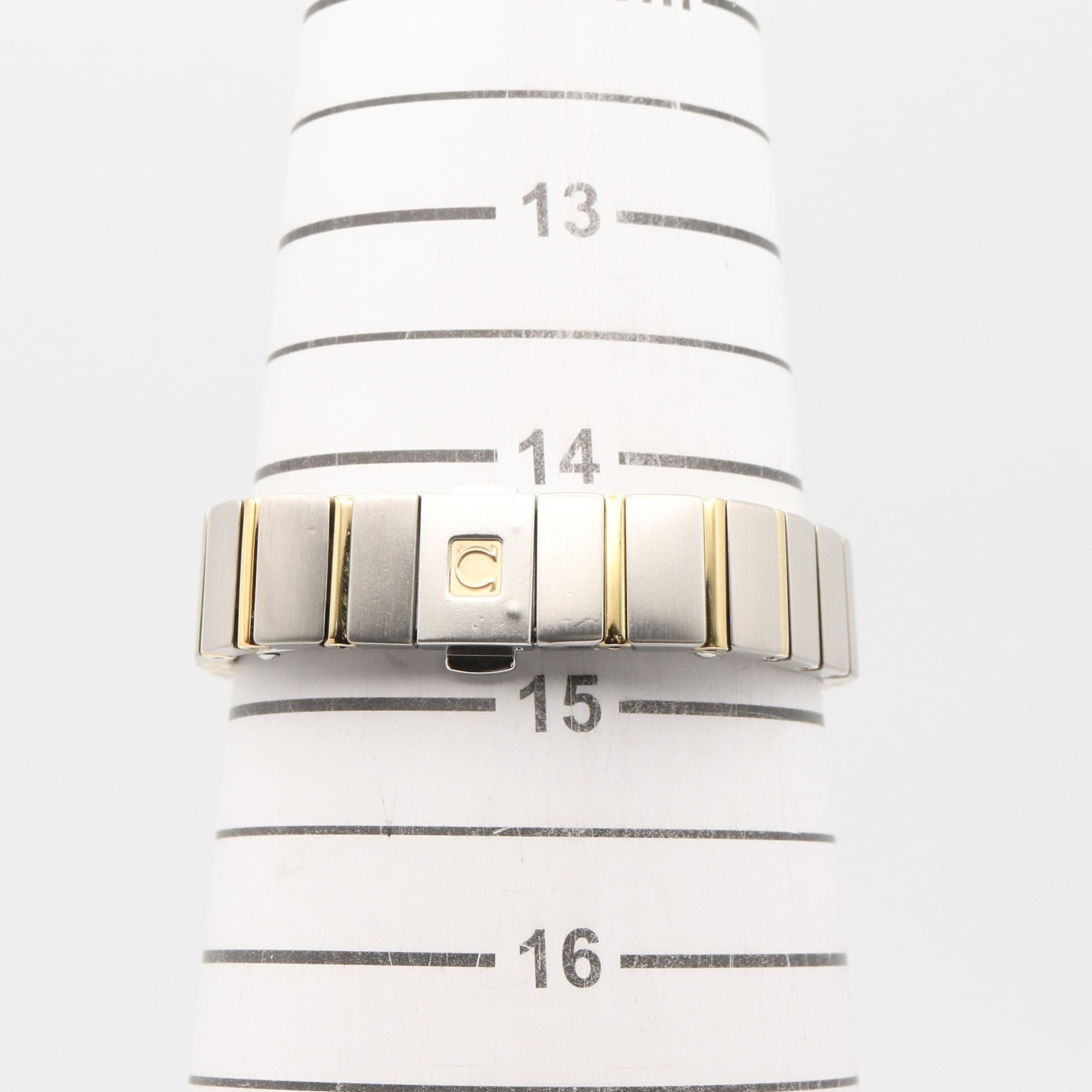 Omega Constellation 12-Diamond Watch, 18K Yellow Gold Stainless Steel, Diamond, Ladies', Pink Tone, Mother-of-Pearl, 123.20.24.60.57.004 — Very Good